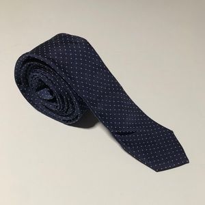 Navy silk neck tie